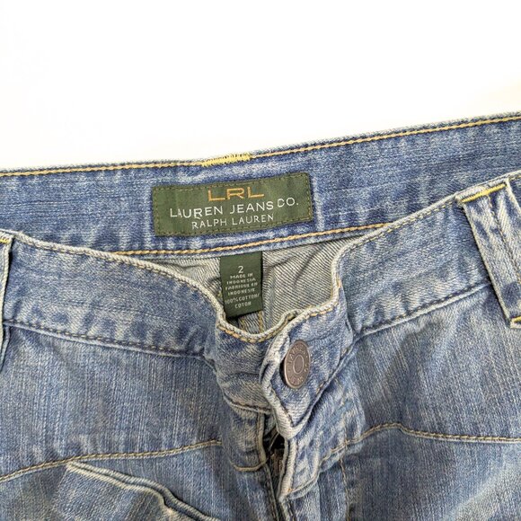 Ralph Lauren Co. Denim Jeans Wide Leg Size 2 Light Wash - Picture 4 of 6